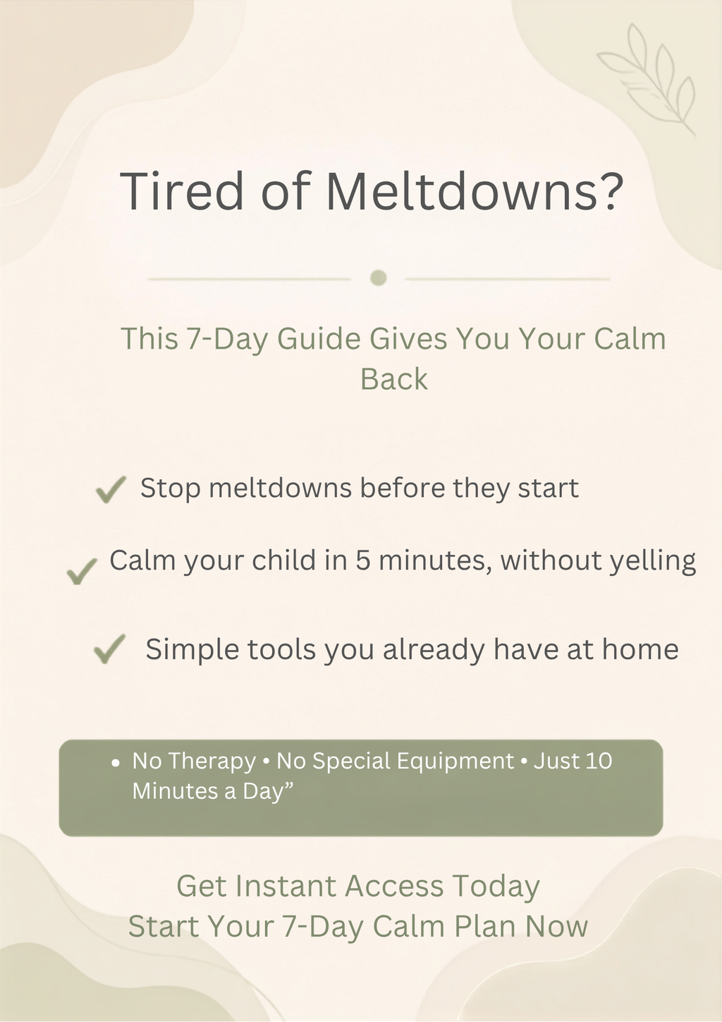 7 DAY TO CALM AUTSIM MELTDOWNS PDF