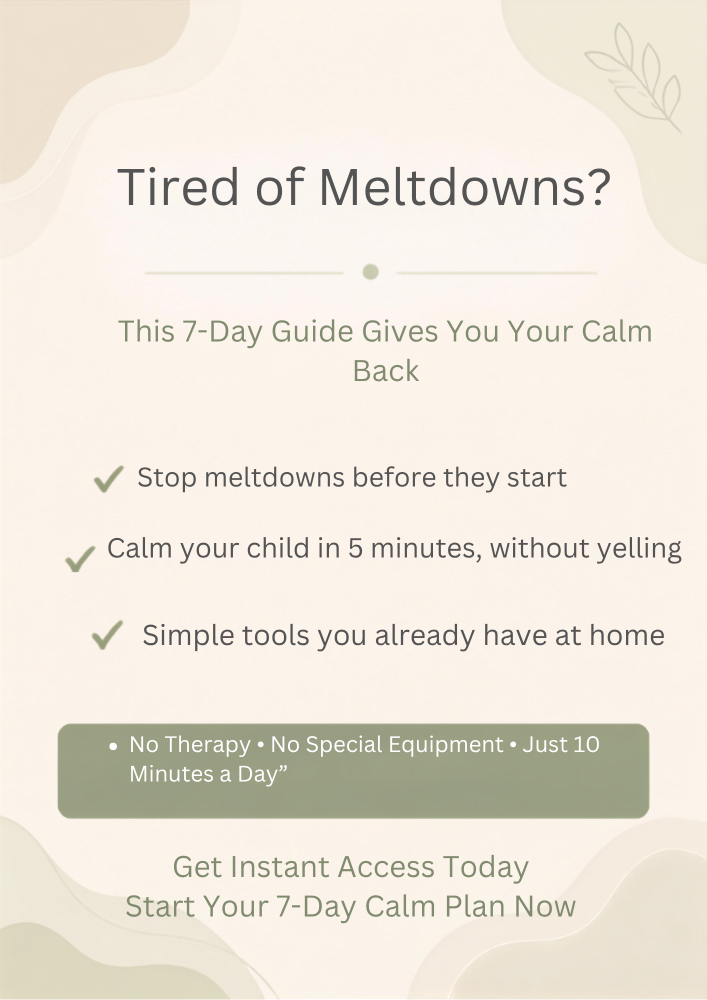 7 DAY TO CALM AUTSIM MELTDOWNS PDF